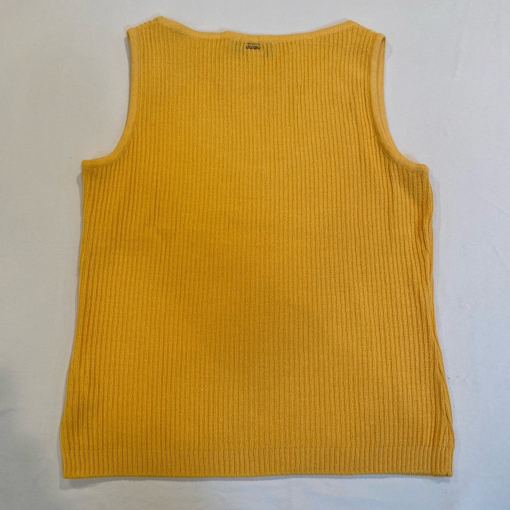 Vintage St. John Yellow Santana Knit Women's Jacket and Tank Top Set, S, Preppy - Picture 13 of 16